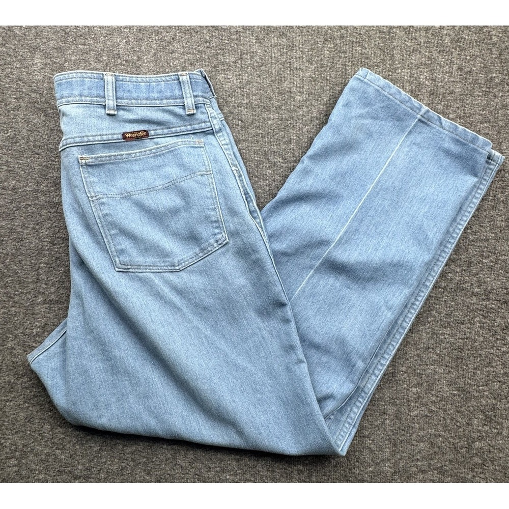 Wrangler Hero Jeans Mens 36x29 Blue‎ Stretch Flex-Fit Denim Cowboy Vtg Light